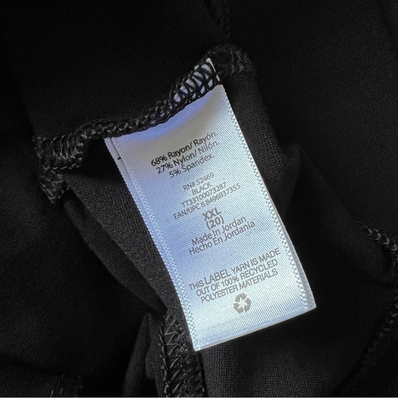 Black Cropped Leggings Time & Tru XXL 20 Plus Curvy - Picture 5 of 6